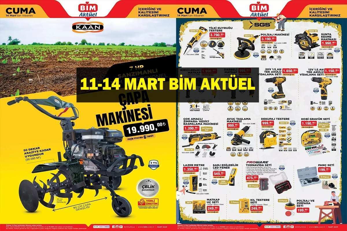 11-14 MART BİM AKTÜEL: Haftaya BİM'de Neler İndirimde? Mutfak İhtiyaçlarından Alet Çantasına, Çapa Makinesinden Testereye, Motosikletten Boya Malzemelerine Ne Ararsan Var!