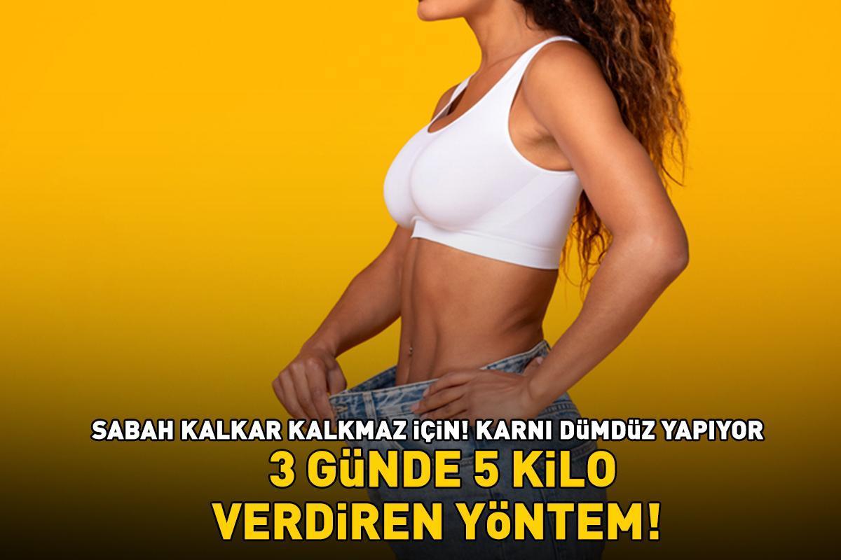 3 GÜNDE 5 KİLO VERDİREN YÖNTEM! Sabah kalkar kalkmaz için! Karnı dümdüz yapıyor, beldeki yağları cayır cayır yakıyor