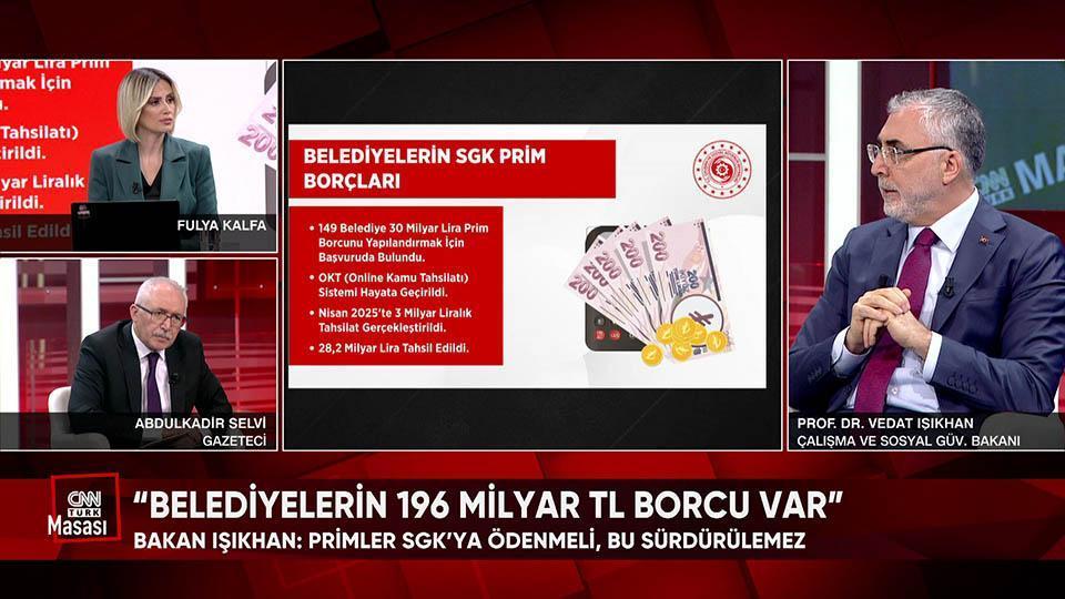 Belediyelerin SGK borcu ne kadar? İstanbul'da 6.2'lik deprem: Kime inanacağız? 7 üzeri deprem ihtimali düştü mü? CNN TÜRK Masası'nda konuşuldu