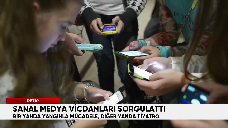 Sanal medya vicdanları sorgulattı: Bir yanda yangınla mücadele, diğer yanda tiyatro!
