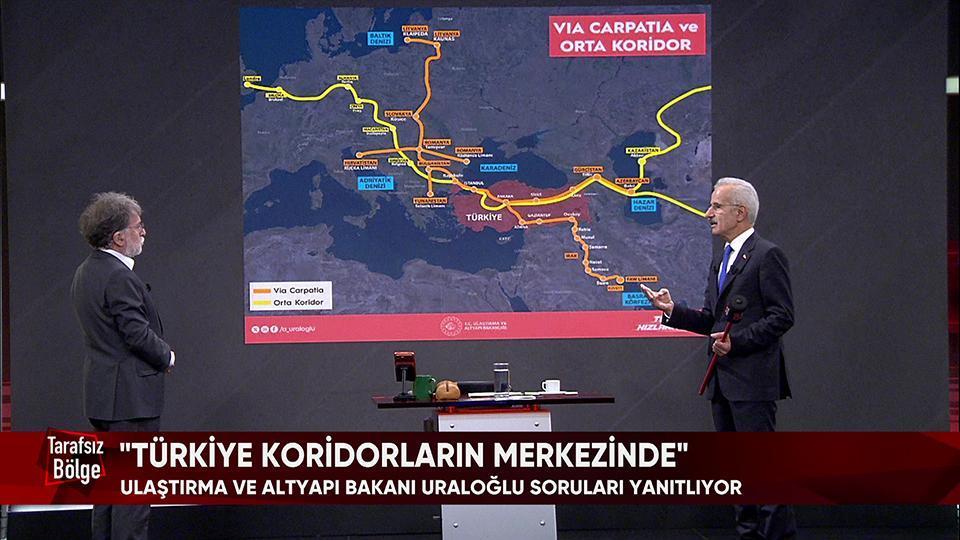 Ula&#x15F;t&#x131;rma ve Altyap&#x131; Bakan&#x131; Abdulkadir Uralo&#x11F;lu, T&#xFC;rkiye&#x27;nin altyap&#x131; projelerini ve uluslararas&#x131; ula&#x15F;&#x131;m koridorlar&#x131;n&#x131; Tarafs&#x131;z B&#xF6;lge&#x27;de anlatt&#x131;