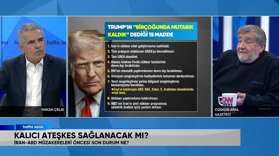 Kalıcı ateşkes sağlanacak mı? Coşkun Aral, İran-ABD müzakereleri öncesi son durumu Hafta Sonu'nda konuşuldu