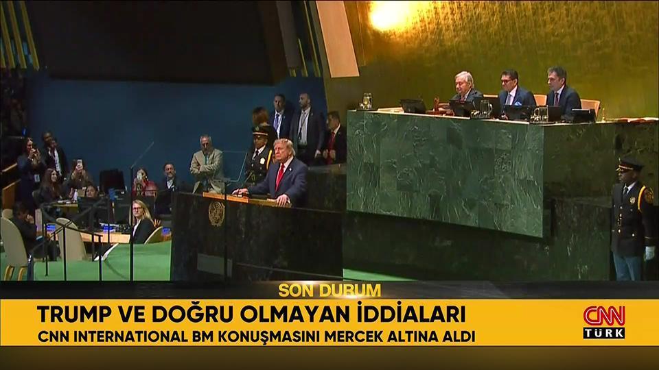 Trump ve doğru olmayan iddiaları! CNN International, BM konuşmasını mercek altına aldı