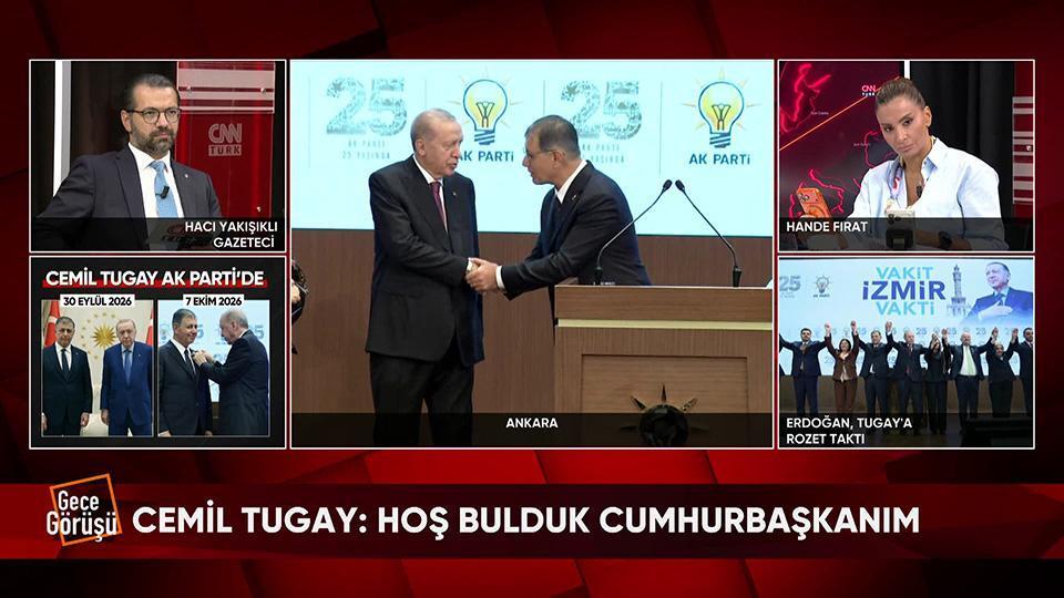 Cemil Tugay'ın AK Parti'ye geçişi, Özgür Özel'in Tugay'a tepkisi ve Mekke İttifakı toplantısından çıkan kritik kararlar Gece Görüşü'nde konuşuldu