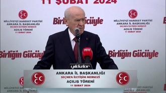 SON DAKİKA: Seçmen İletişim Merkezi Açılış Töreni... Bahçeli: Cumhur tüm Ankara'ya mühür vuracak