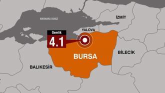 Son dakika... Bursa'da 4.1 büyüklüğünde deprem