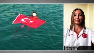 Dünya rekortmeni dalışçı CNN TÜRKte: Şahika Ercümen spor tutkusu ve 19 Mayıs ruhunu anlatıyor