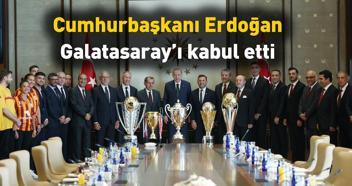Erdoğan, Süper Lig şampiyonu Galatasaray'ı kabul etti