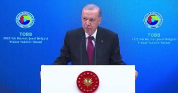 TOBB İkiz Kulelerde TOBB Hizmet Şeref Belgesi ve Plaket Töreni... Cumhurbaşkanı Erdoğan: Devlet diz çökmez
