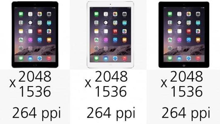 iPad Air 2nin önceki iPadlerle karşılaştırması