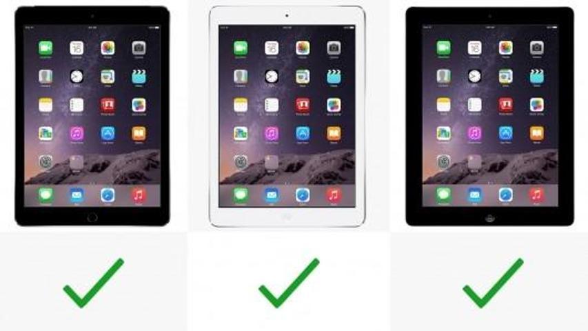 iPad Air 2nin önceki iPadlerle karşılaştırması