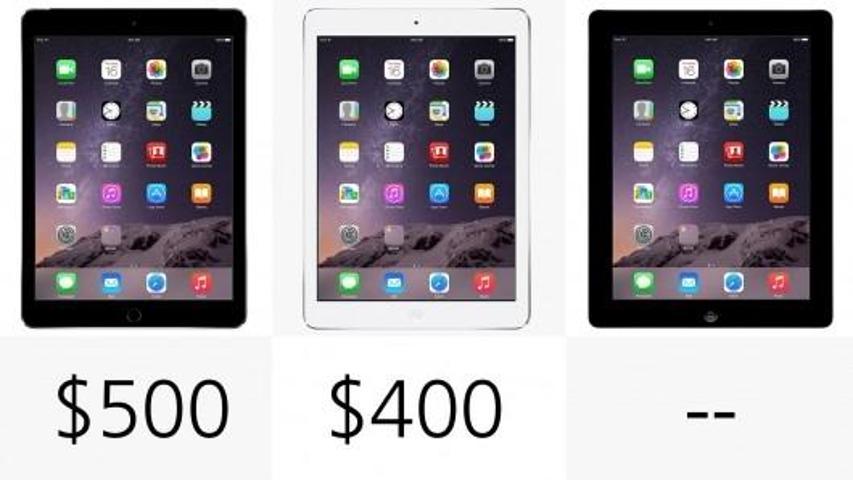 iPad Air 2nin önceki iPadlerle karşılaştırması