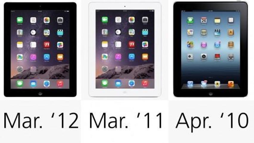 iPad Air 2nin önceki iPadlerle karşılaştırması