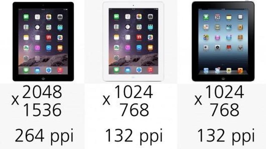 iPad Air 2nin önceki iPadlerle karşılaştırması