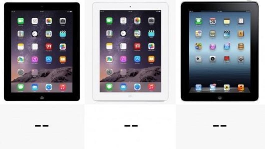 iPad Air 2nin önceki iPadlerle karşılaştırması
