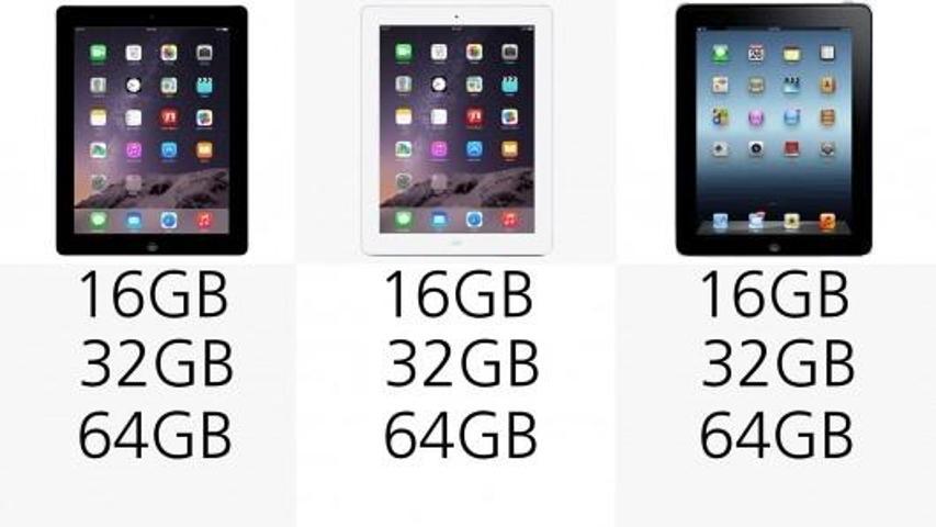 iPad Air 2nin önceki iPadlerle karşılaştırması