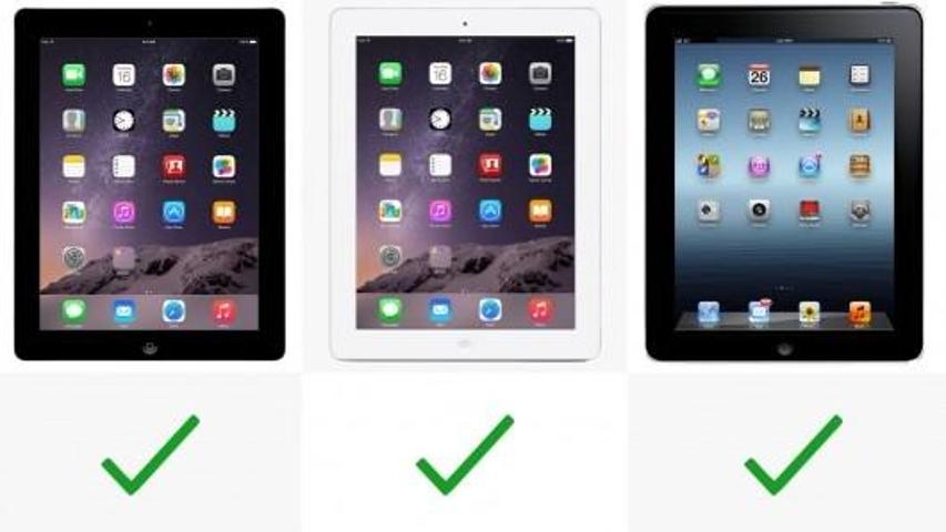 iPad Air 2nin önceki iPadlerle karşılaştırması