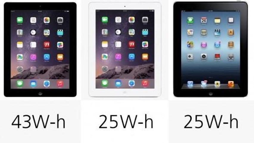 iPad Air 2nin önceki iPadlerle karşılaştırması
