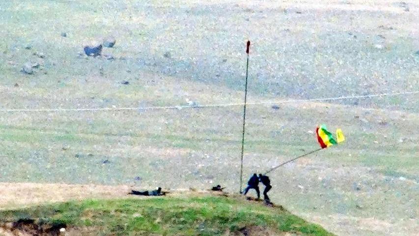 Cizrede bayrak indirme operasyonunda çatışma çıktı