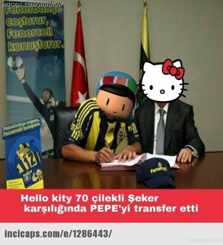Fenerbahçe Hello Kittyle anlaşınca capsler