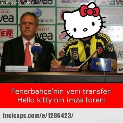 Fenerbahçe Hello Kittyle anlaşınca capsler