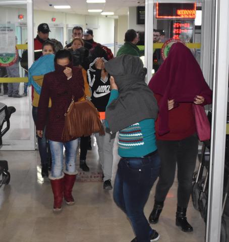 Konyada fuhuş operasyonu: 15 gözaltı