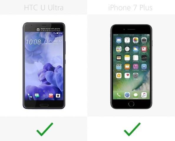 HTC U Ultra vs. iPhone 7 Plus