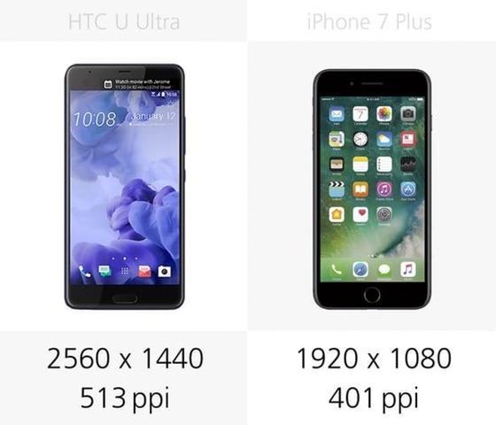 HTC U Ultra vs. iPhone 7 Plus