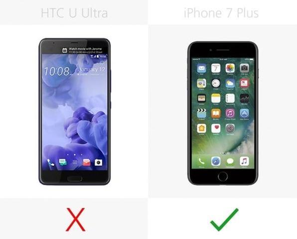 HTC U Ultra vs. iPhone 7 Plus