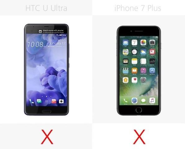 HTC U Ultra vs. iPhone 7 Plus