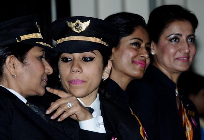 Kadın pilotlar 8 Mart Kadınlar Günü için bir araya geldi