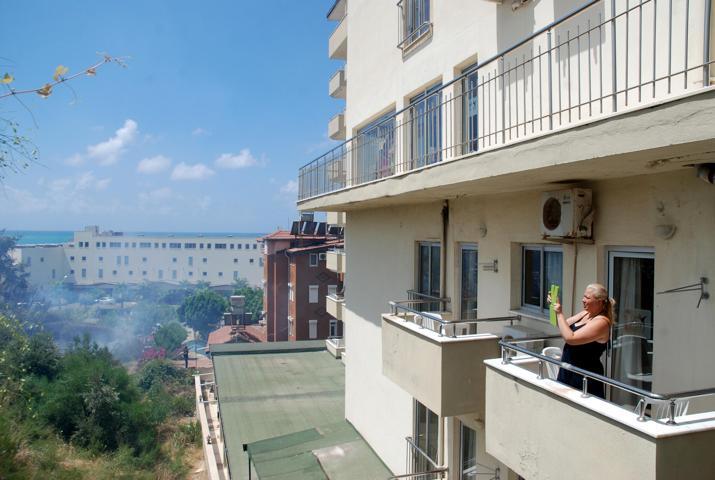 Antalya Sidede korkutan yangın