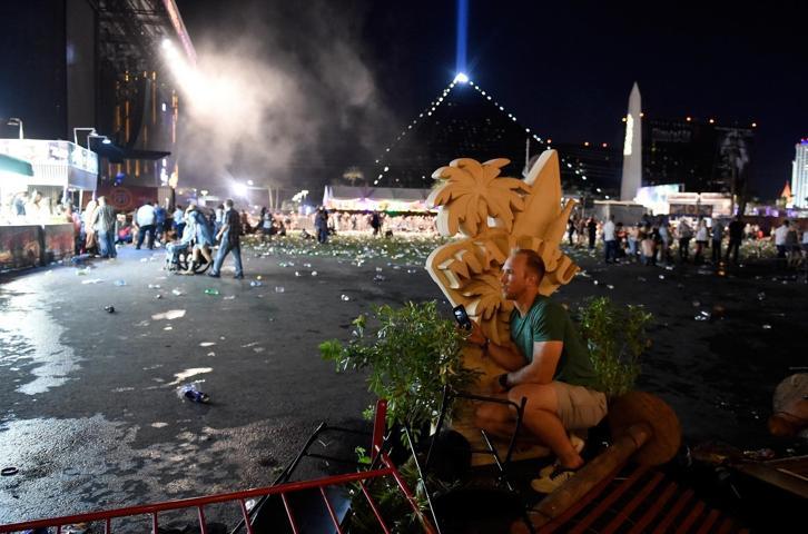 Saldırının gerçekleştiği Las Vegasdan ilk kareler