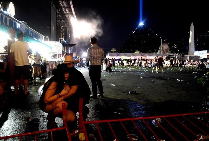 Saldırının gerçekleştiği Las Vegasdan ilk kareler