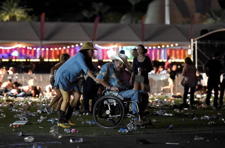 Saldırının gerçekleştiği Las Vegasdan ilk kareler