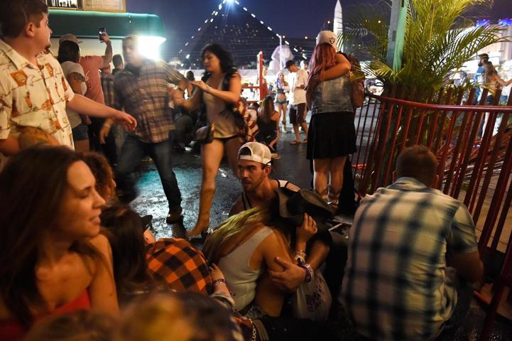 Saldırının gerçekleştiği Las Vegasdan ilk kareler