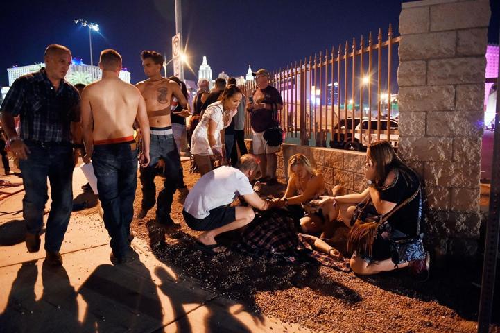 Saldırının gerçekleştiği Las Vegasdan ilk kareler