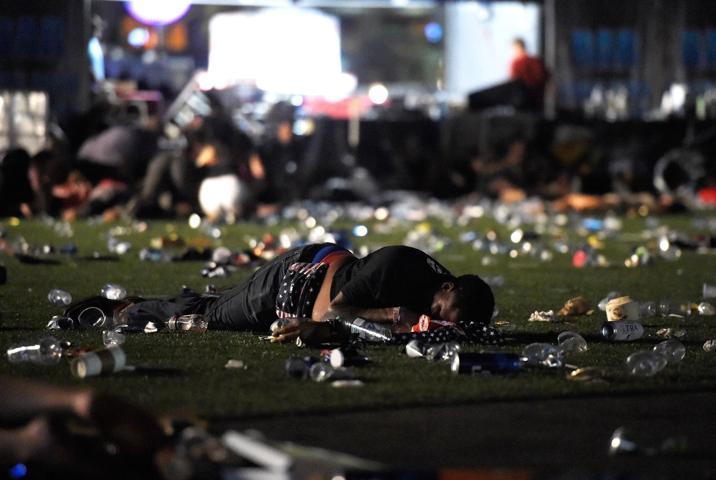 Saldırının gerçekleştiği Las Vegasdan ilk kareler