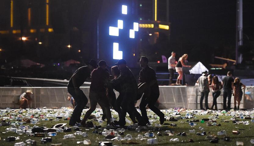 Saldırının gerçekleştiği Las Vegasdan ilk kareler