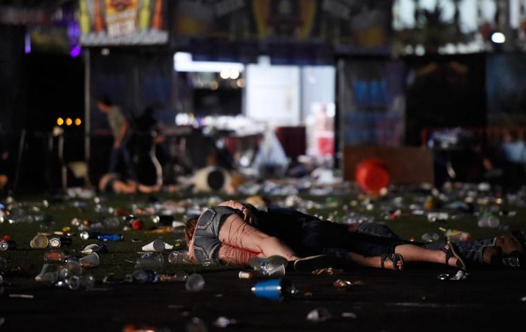 Saldırının gerçekleştiği Las Vegasdan ilk kareler