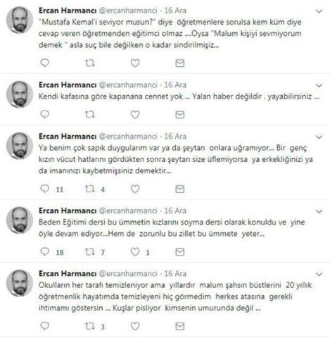 Eşofman mesajları tepki çeken öğretmen ihraç edildi