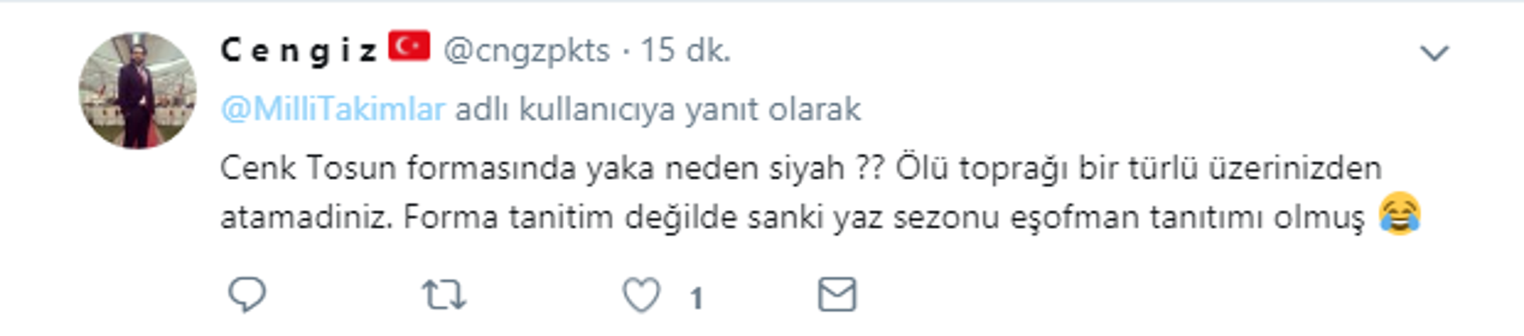 Milli takım formalarına tepkiler