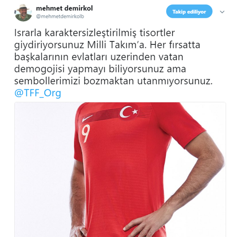 Milli takım formalarına tepkiler