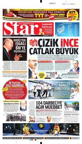 22 Mayıs 2018 - Gazetelerin birinci sayfaları