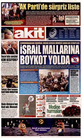 22 Mayıs 2018 - Gazetelerin birinci sayfaları