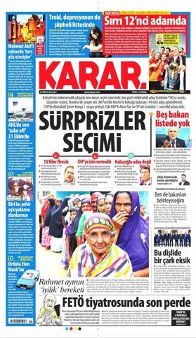22 Mayıs 2018 - Gazetelerin birinci sayfaları