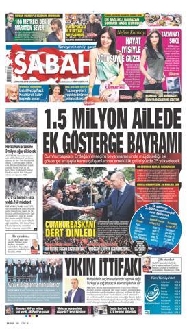 26 Mayıs 2018 - Gazetelerin birinci sayfaları