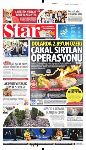 26 Mayıs 2018 - Gazetelerin birinci sayfaları