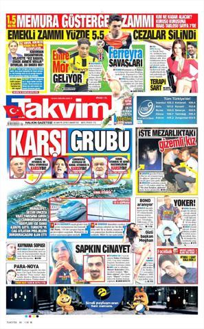 26 Mayıs 2018 - Gazetelerin birinci sayfaları