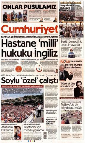 17 Haziran 2018 - Gazetelerin birinci sayfaları